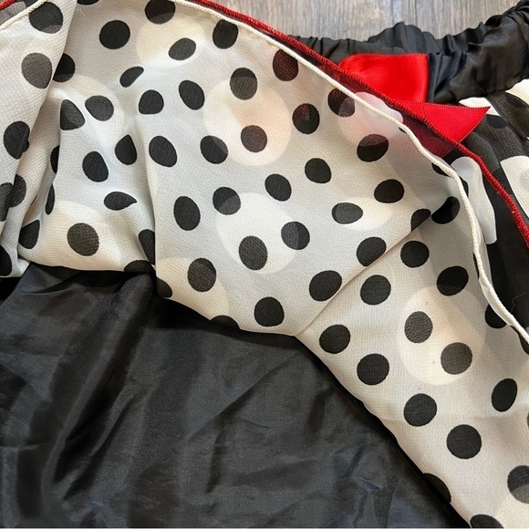 Disney Girls Polka Dot Red Bow Minnie Mouse Bottom Skirt Stretch Elastic Waist 4 - Picture 3 of 8